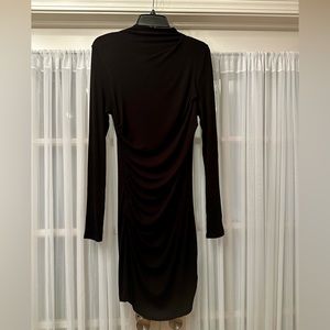 Enza Costa knit twist dress; silk knit; black; large; new with tags